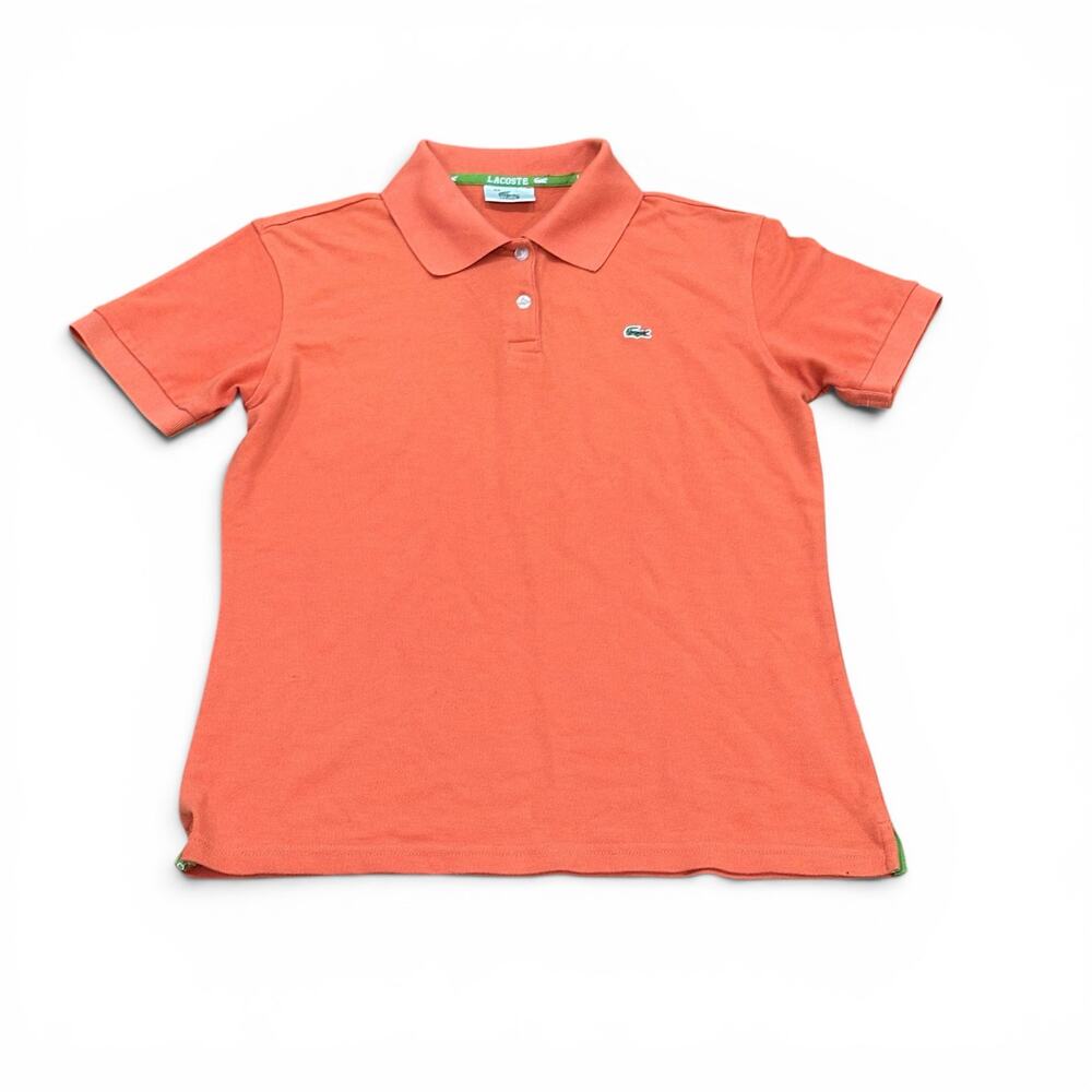 Lacoste Men’s Size XL Orange Cotton Short Sleeve Polo Shirt FR44